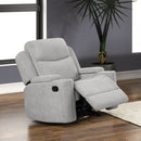 Galya - Motion Glider Recliner - Light Gray Chenille by Unique Piece Furniture