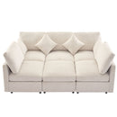 Sectional Sofa Modular U-Shaped With Ottoman & USB Ports by Unique Piece Furniture