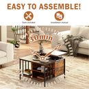 Flip-Top Coffee Table With Storage Lift-Top Design With Hidden Compartment - Black by HouseOfZazla