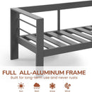 All Weather Patio Loveseat With Thick Cushions - Gray / Gray by HouseOfZazla