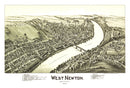 Vintage Map of West Newton, Pennsylvania 1900