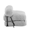 Latina Indoor Foldable Bean Bag Lounge Chair - Light Gray by HouseOfZazla