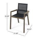 Belfast - Dining Chair With Acacia Wood Frame And Seating (Set of 2) by HouseOfZazla