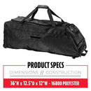 Franklin Sports Traveler Roller - Pro-Level Baseball and Softball Equipment Bag by Peligro Sports