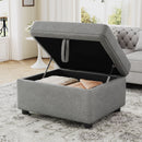 Movable Storage Ottoman Footrest For Living Room by HouseOfZazla