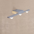 GobekUsa Modern Black/White Linear Vanity Light Fixture - 3 Lights - Metal Wall Lighting - Warm/White Light - Over Mirror