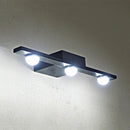 GobekUsa Modern Black/White Linear Vanity Light Fixture - 3 Lights - Metal Wall Lighting - Warm/White Light - Over Mirror