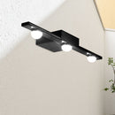GobekUsa Modern Black/White Linear Vanity Light Fixture - 3 Lights - Metal Wall Lighting - Warm/White Light - Over Mirror