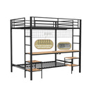 Ethan - Bunk Bed With Desk, Charging Station, Storage Shelves by Unique Piece Furniture