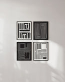 Black and white tribal