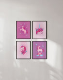 Kids pink purple unicorn