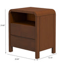 Lionel - Nightstand 2 Drawer - Brown by HouseOfZazla