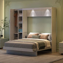 Murphy Wall Bed With Shelves, Wardrobe And LED Lights by Unique Piece Furniture