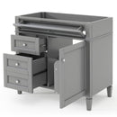 Bathroom Vanity With 2 Drawers And Tip-Out Drawer, Storage Cabinet by HouseOfZazla