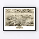 Vintage Map of Lonaconing, Maryland 1905