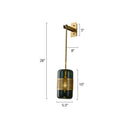 GobekUsa Modern Brass Wall Sconce Light with Glass Shade - Postmodern Cylindrical Fixture