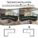 118" L-Shaped Convertible Sofa Couch