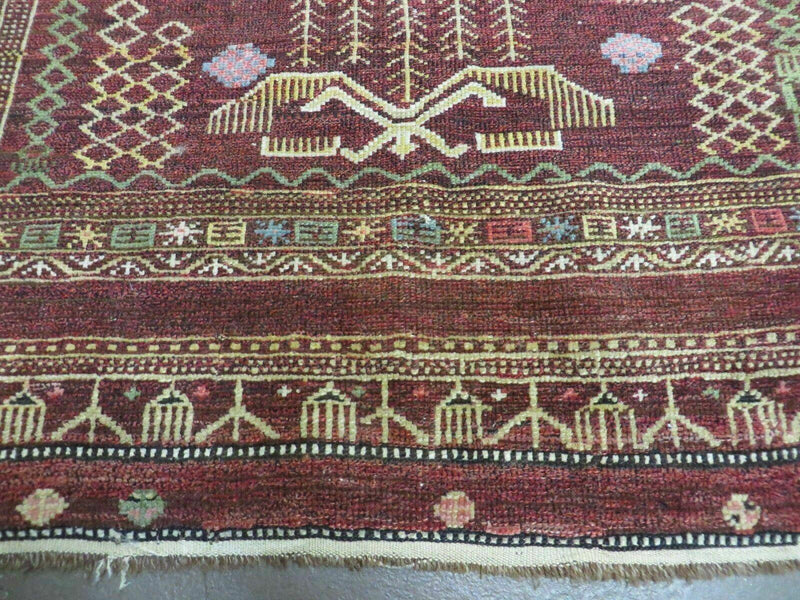 4' X 6' Antique Handmade Caucasian Shirvan Russian Armenian Wool Rug Colorful