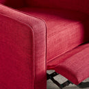 Mid-Century Modern Recliner With Button Tufted Waffle Stitch