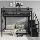 Loft Bed With Storage Shelves, Wardrobe by HouseOfZazla