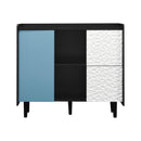 Modern Sideboard Buffet Cabinet With Doors And Unique Panel Styling by HouseOfZazla