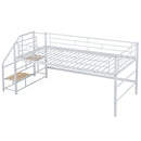 Loft Bed With Storage Stairs And Metal Frame by HouseOfZazla