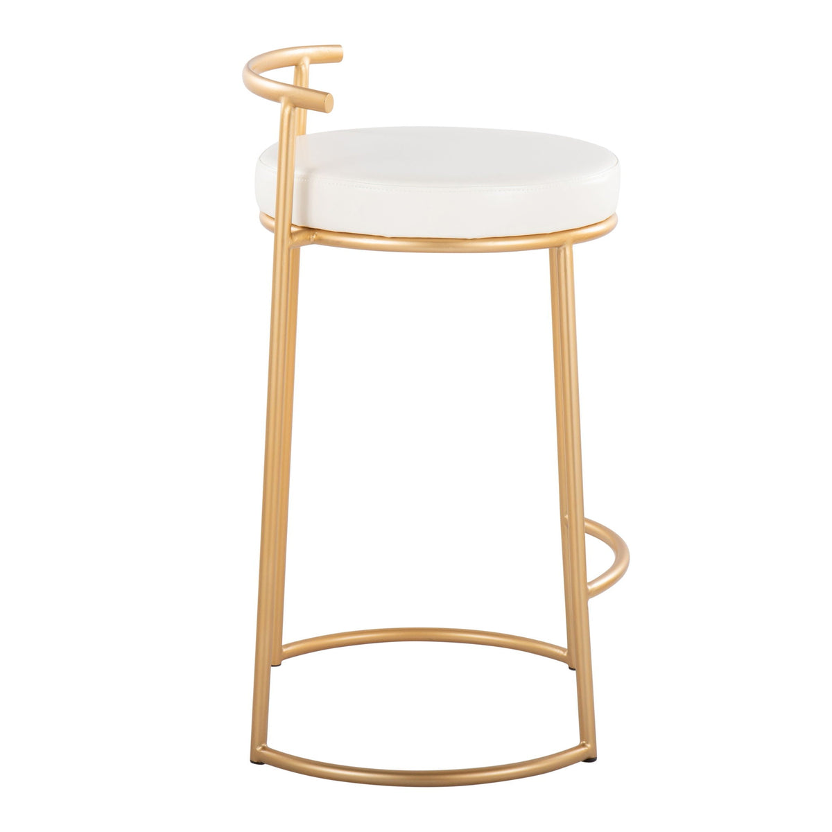 Fuji - Round Contemporary Fixed Height Counter Stool (Set of 2), photo 4 of 10
