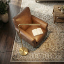 Verve - Floor Lamp With On / Off Switch Adjustable LED Round Base - Gold by HouseOfZazla