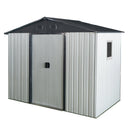 8ft x 4ft Outdoor Metal Storage Shed with Window