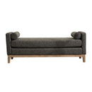 Elegant Upholstered Bench Daybed Ottoman With Bolster Pillows by HouseOfZazla