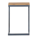 C Shaped End Table With Iron Base And Fir Wood Top by HouseOfZazla