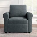 3-in-1 Sofa Bed Chair, Convertible Sleeper Chair Bed,Adjust Backrest Into a Sofa,Lounger Chair,Single Bed,Modern Chair Bed Sleeper for Adults,Deep Blue