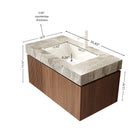 MURI 36" Bathroom Vanity & Sink, Floating Plywood Storage Cabinet with Drawer & Door by HouseOfZazla