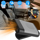24V 200W Portable Car Heater Heating Fan 2 in 1 Defroster Defogger Demister Windshield Heater Automotive Cooling Fan with 360°Rotating Base