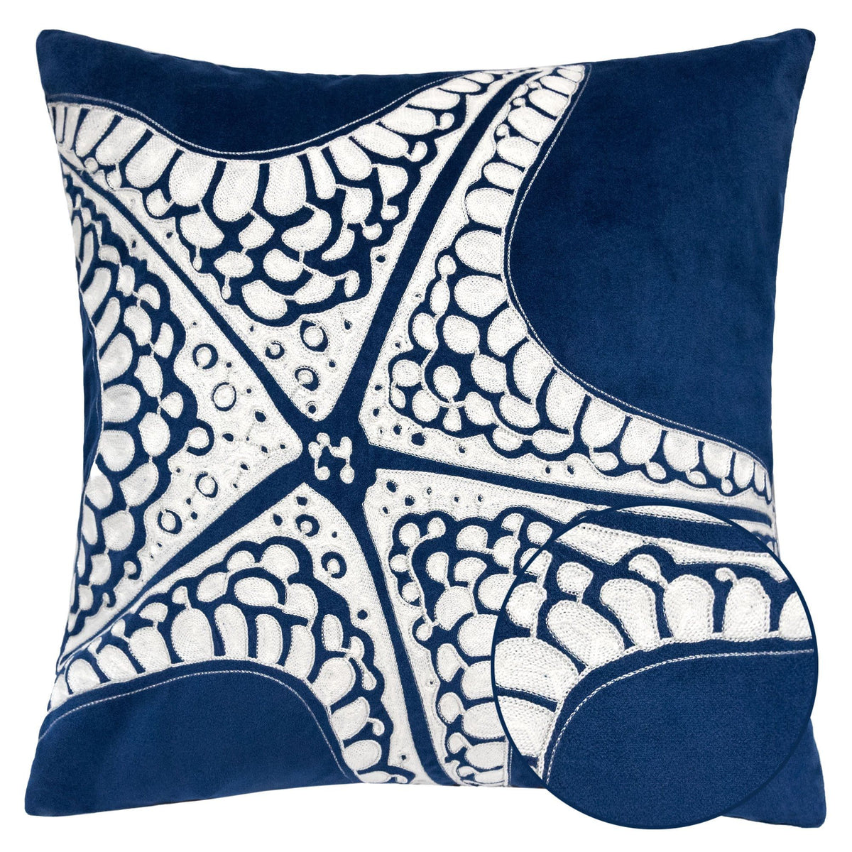 Seastar Starfish Pillow Cover - Indigo, photo 3 of 7