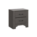 Modern 2 Drawer Nightstand - Brown - Wood by HouseOfZazla