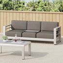 Cape Coral - Modern 3 Seater Sofa With Metal Tray