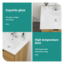 Rectangular Single Vanity Top With 1 Faucet Hole And Overflow Ceramic by HouseOfZazla