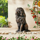 20.5" Resin Lion Statue, Outdoor and Indoor Decorative Sculpture by HouseOfZazla