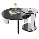 Round Coffee & End Table Set - Black by HouseOfZazla