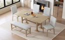 TOPMAX Farmhouse 6-Piece Extendable Dining Table Set by HouseOfZazla