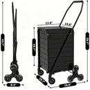 Foldable Utility Shopping Cart on Wheels