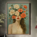 Flourish in Coral and Cream