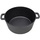 3 In 1 Pre-Seasoned Cast Iron Dutch Oven, 5 Quart with Silicone Handles by HouseOfZazla