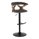 Gardenia - Contemporary Adjustable Barstool, Swivel With Rounded T Footrest (Set of 2) by HouseOfZazla