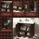 Modern Bathroom Vanity With Rectangle Ceramic Sink, Soft Closing Doors by HouseOfZazla