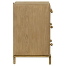3 Drawer Nightstand With USB Ports - Brown