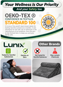 LX13 6-Piece Post-Surgery Recovery System, Orthopedic Bed Wedge Pillow Set, Pebble White