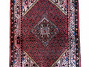4x6 Antique Rug Handmade Wool Rug Organic Dyes Red Ivory Red Tribal Rug Boho Rug