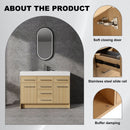 Freestanding Bathroom Vanity With Resin Sink, Soft-Closing Doors And Drawers by HouseOfZazla